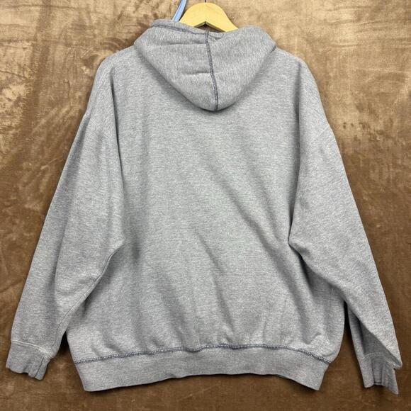 VTG Universal Studios Hollywood Hoodie Gray Navy Embroidered Logo Size XL Y2K - Picture 5 of 10